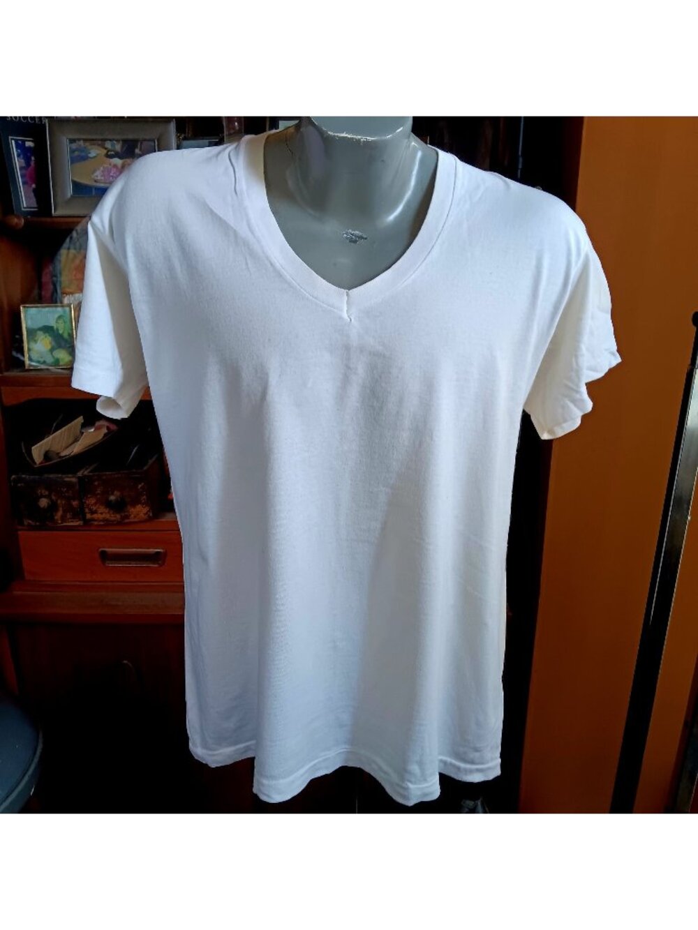 XL True Vintage T-Shirt Single Stitch Fruit Of The Loom V-Neck Cotton Grunge